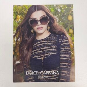 Dolce & Gabbana Sonia Ben Ammar Print Ad Leopard Sunglasses Fashion Wall Art